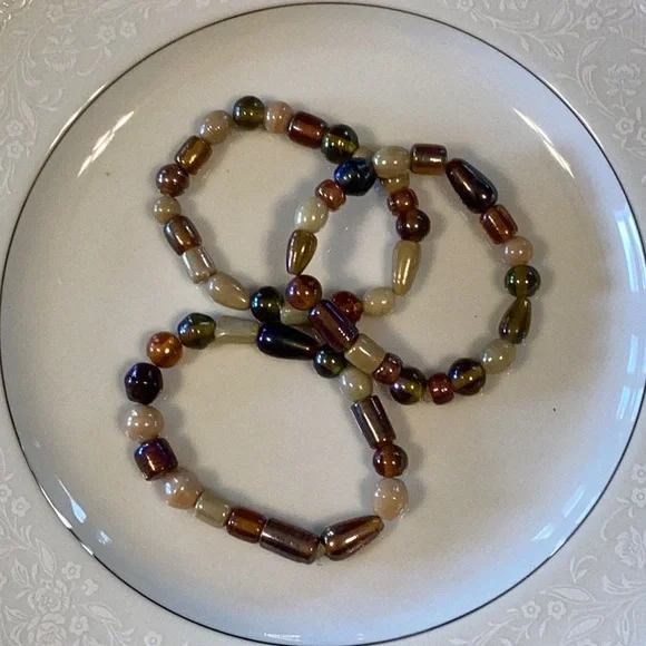 Glass Beaded Stretch Bracelet Set - Picture 2 of 4